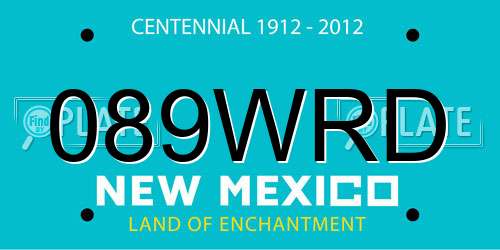 089WRD New Mexico License Plate