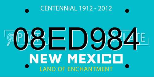 08ED984 New Mexico License Plate
