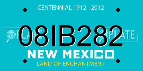 08IB282 New Mexico License Plate