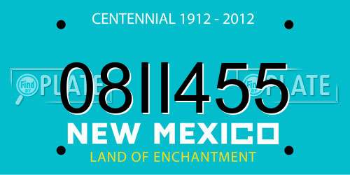 08II455 New Mexico License Plate