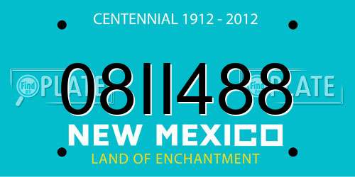 08II488 New Mexico License Plate