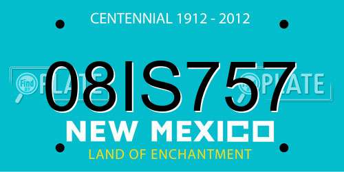 08IS757 New Mexico License Plate