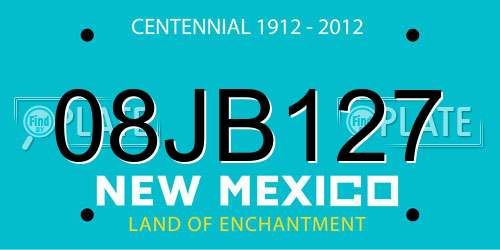 08JB127 New Mexico License Plate