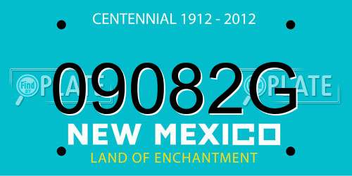 09082G New Mexico License Plate