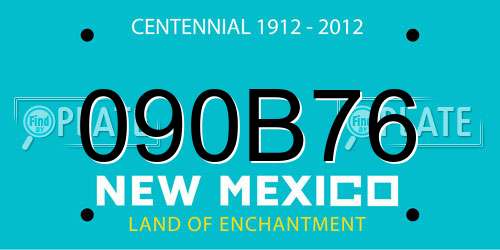 090B76 New Mexico License Plate