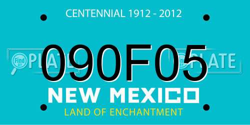 090F05 New Mexico License Plate