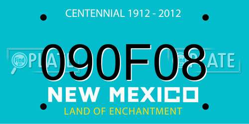 090F08 New Mexico License Plate