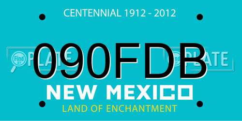 090FDB New Mexico License Plate