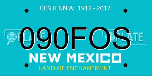 090FOS New Mexico License Plate