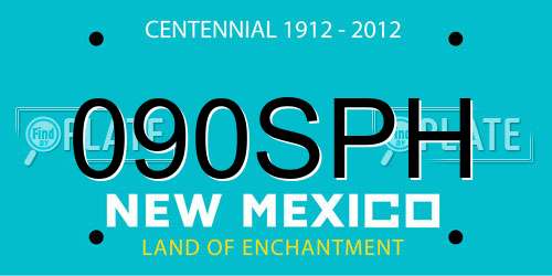 090SPH New Mexico License Plate