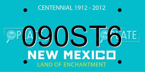 090ST6 New Mexico License Plate