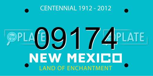 09174 New Mexico License Plate