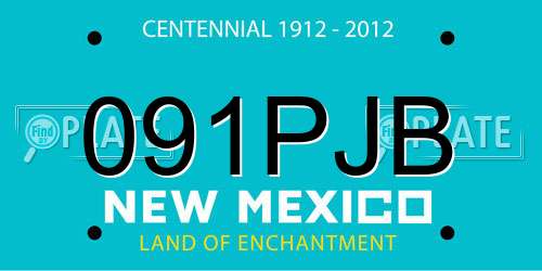 091PJB New Mexico License Plate