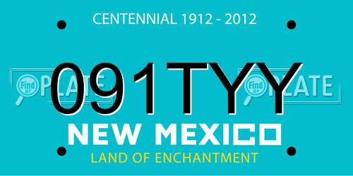091TYY New Mexico License Plate