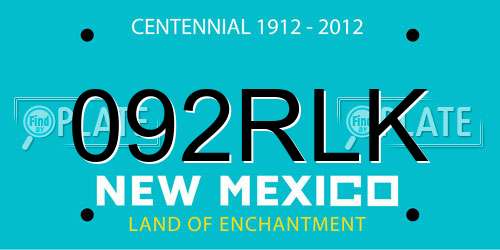 092RLK New Mexico License Plate