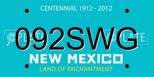 092SWG New Mexico License Plate