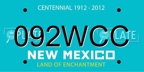 092WCC New Mexico License Plate