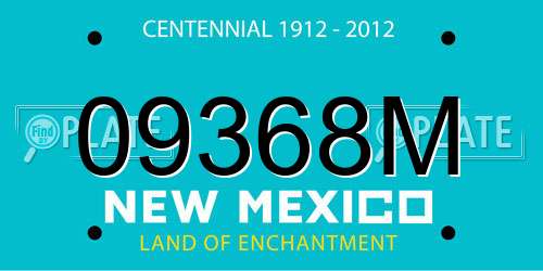 09368M New Mexico License Plate