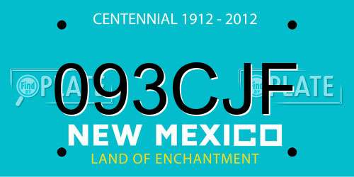 093CJF New Mexico License Plate