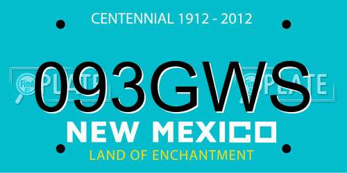 093GWS New Mexico License Plate
