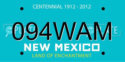 094WAM New Mexico License Plate