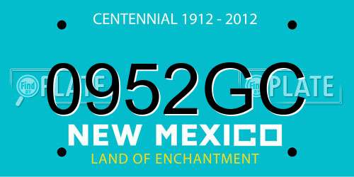 0952GC New Mexico License Plate