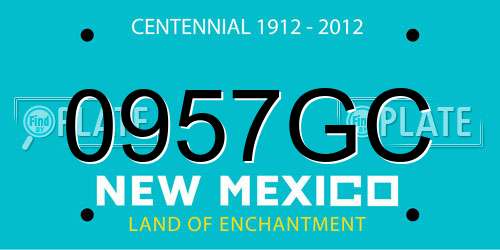 0957GC New Mexico License Plate