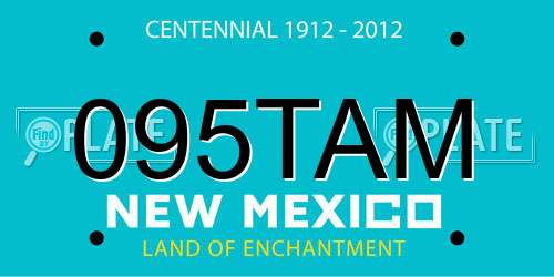 095TAM New Mexico License Plate