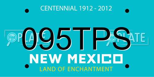 095TPS New Mexico License Plate