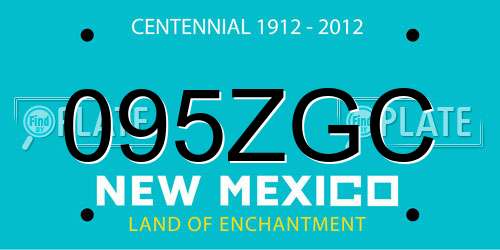 095ZGC New Mexico License Plate