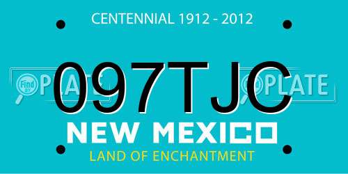 097TJC New Mexico License Plate
