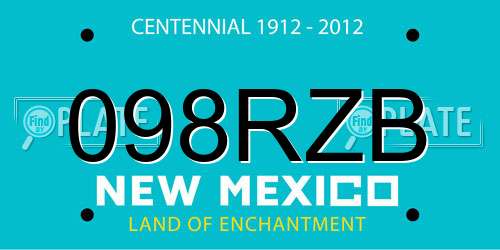 098RZB New Mexico License Plate