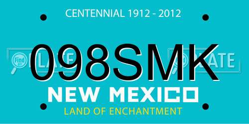 098SMK New Mexico License Plate