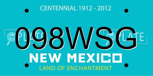 098WSG New Mexico License Plate