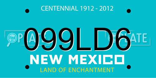 099LD6 New Mexico License Plate