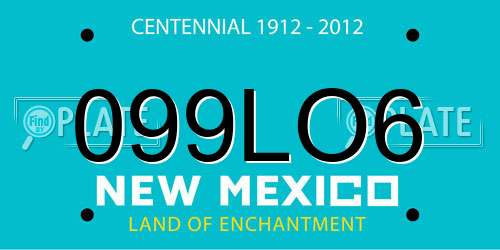 099LO6 New Mexico License Plate