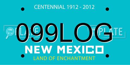 099LOG New Mexico License Plate