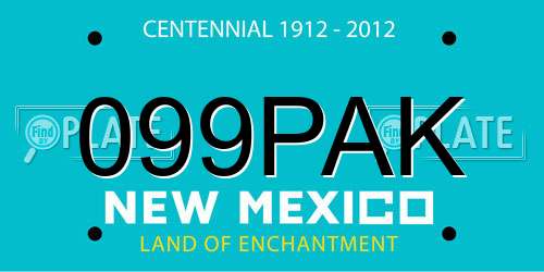 099PAK New Mexico License Plate