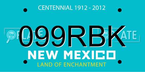 099RBK New Mexico License Plate