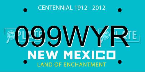 099WYR New Mexico License Plate