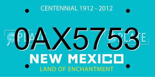 0AX5753 New Mexico License Plate