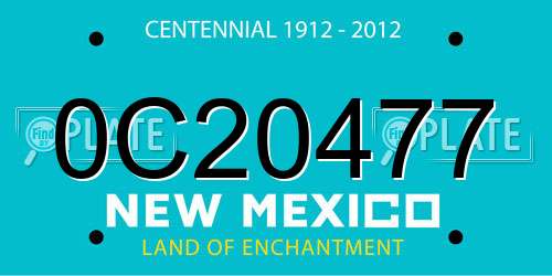 0C20477 New Mexico License Plate