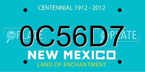 0C56D7 New Mexico License Plate