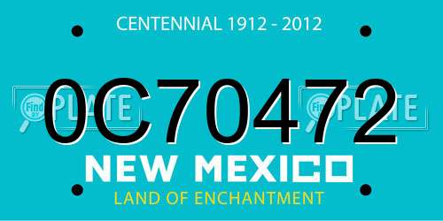 0C70472 New Mexico License Plate