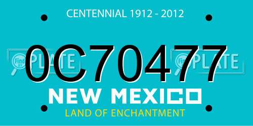 0C70477 New Mexico License Plate