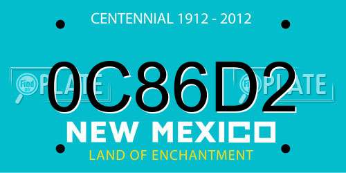 0C86D2 New Mexico License Plate