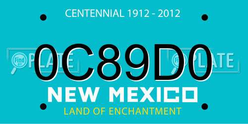 0C89D0 New Mexico License Plate