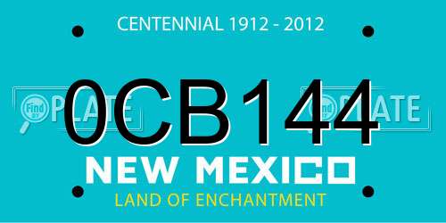 0CB144 New Mexico License Plate