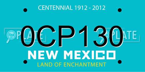 0CP130 New Mexico License Plate