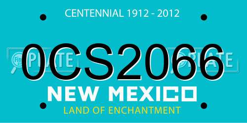 0CS2066 New Mexico License Plate